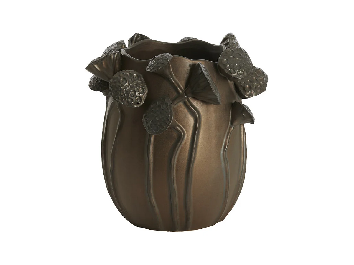 Vase LAVCI - 26,5x25,5x26,5cm - Marron