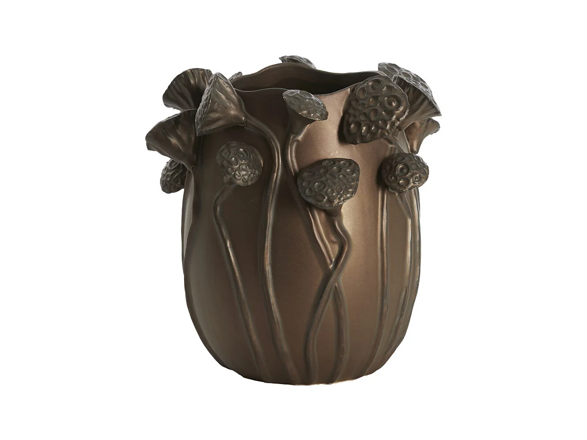 Vase LAVCI - 26,5x25,5x26,5cm - Marron