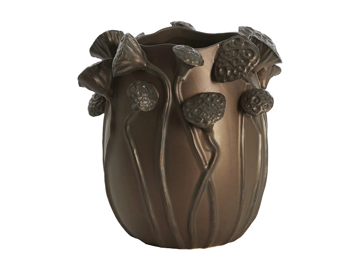 Vase LAVCI - 26,5x25,5x26,5cm - Marron