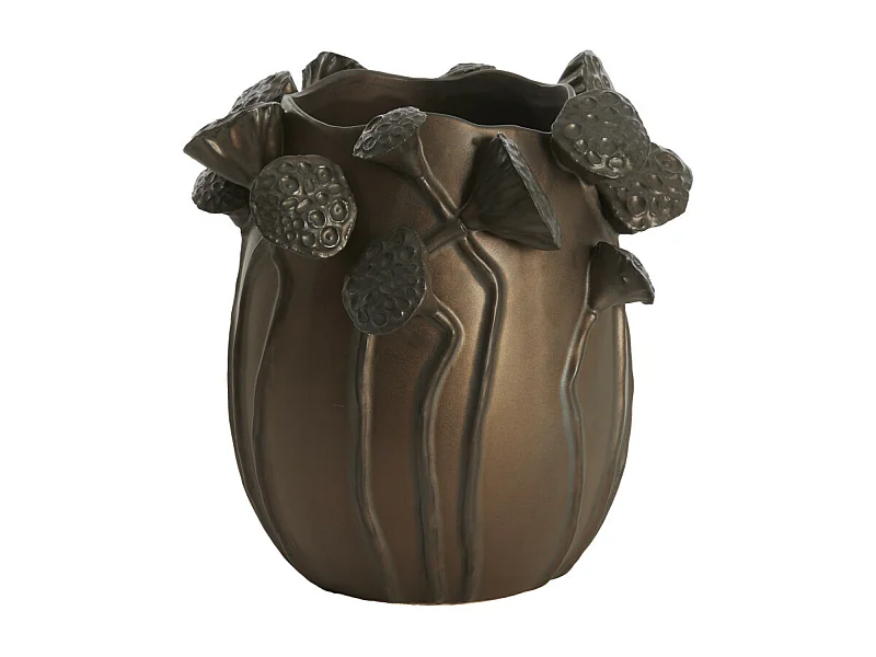 Vase LAVCI - 26,5x25,5x26,5cm - Marron