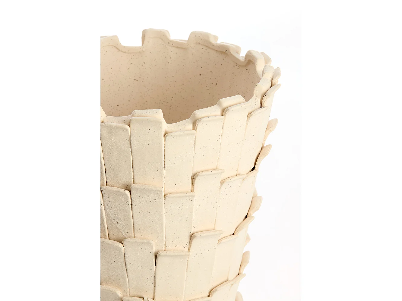 Vase BANYA - 27,5x27x35cm - Blanc