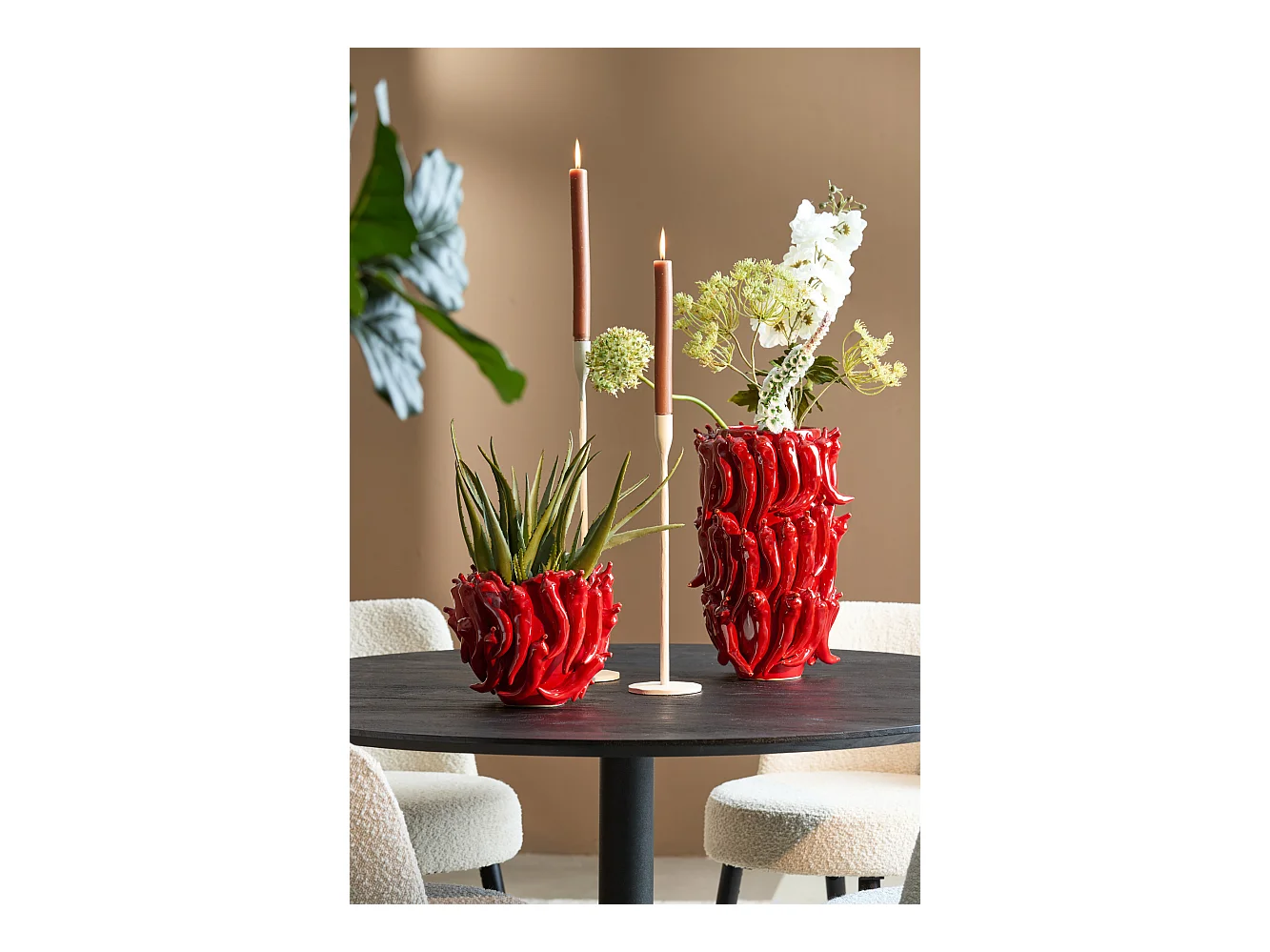 Vase PEPPER - 25,5x24,5x20,5cm - Rouge