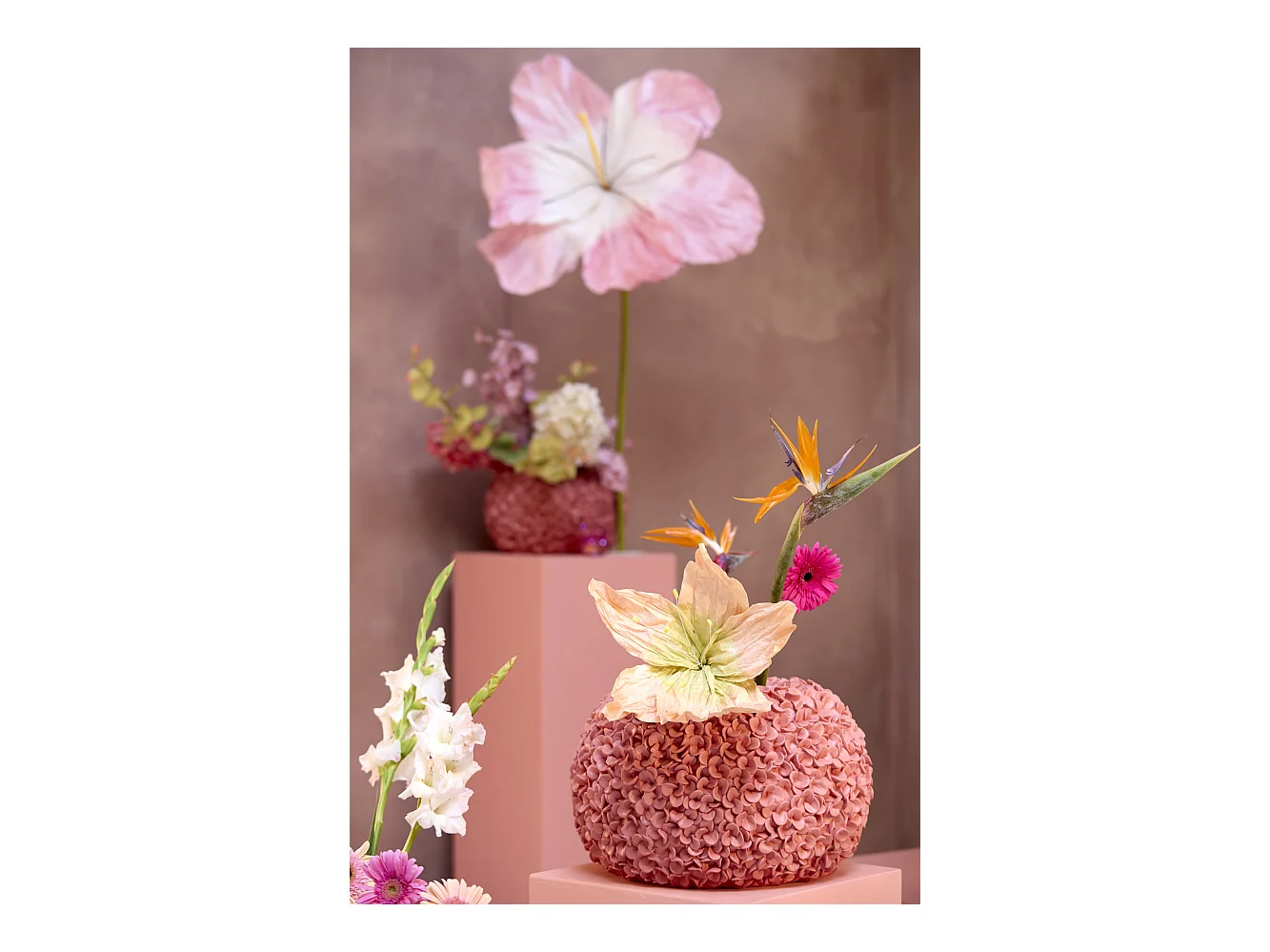 Vase PHYLIA - Ø47,5x30cm - Rouge