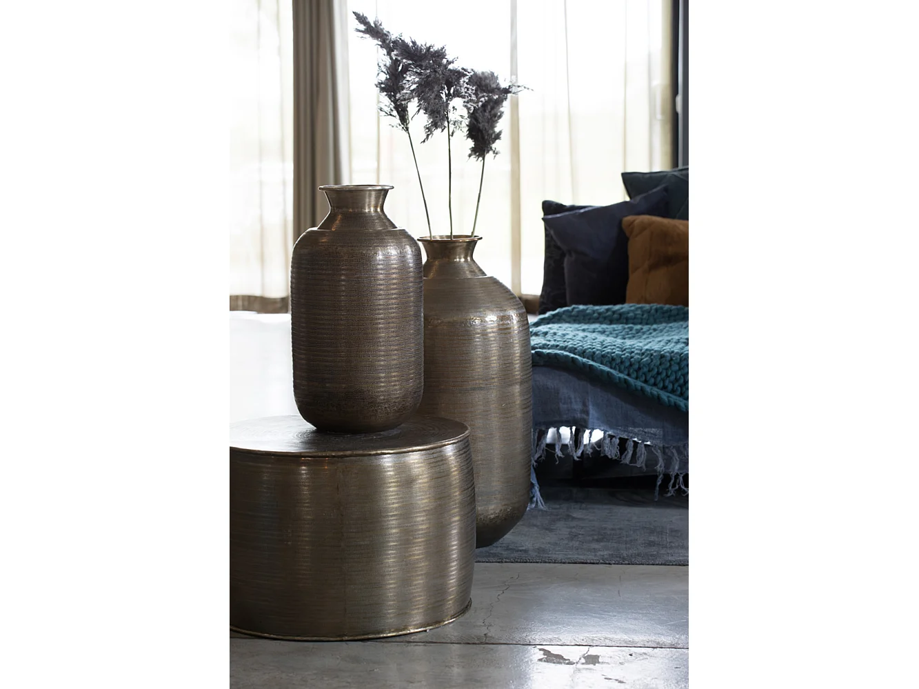 Vase PERROY - Ø39x78cm - Bronze