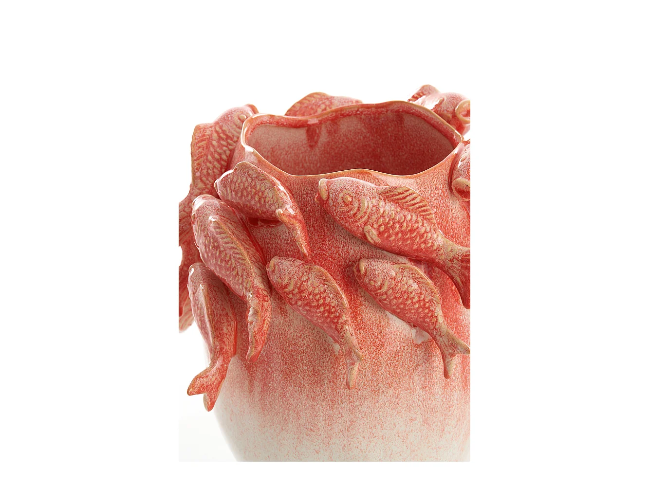 Vase FISH - 29x28,5x27cm - Rouge