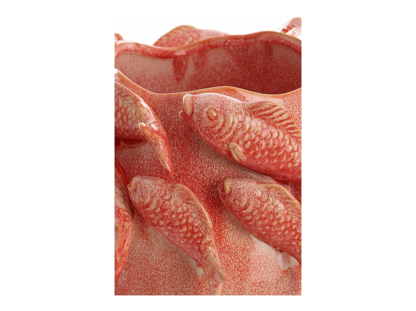 Vase FISH - 29x28,5x27cm - Rouge