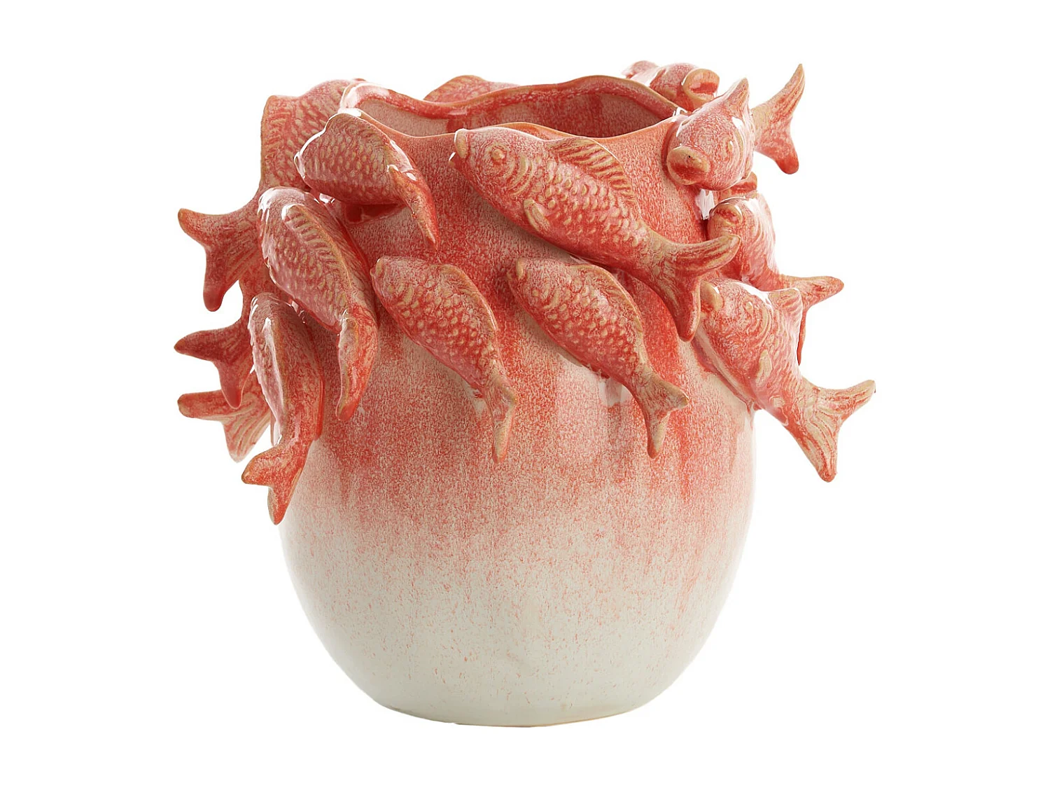 Vase FISH - 29x28,5x27cm - Rouge