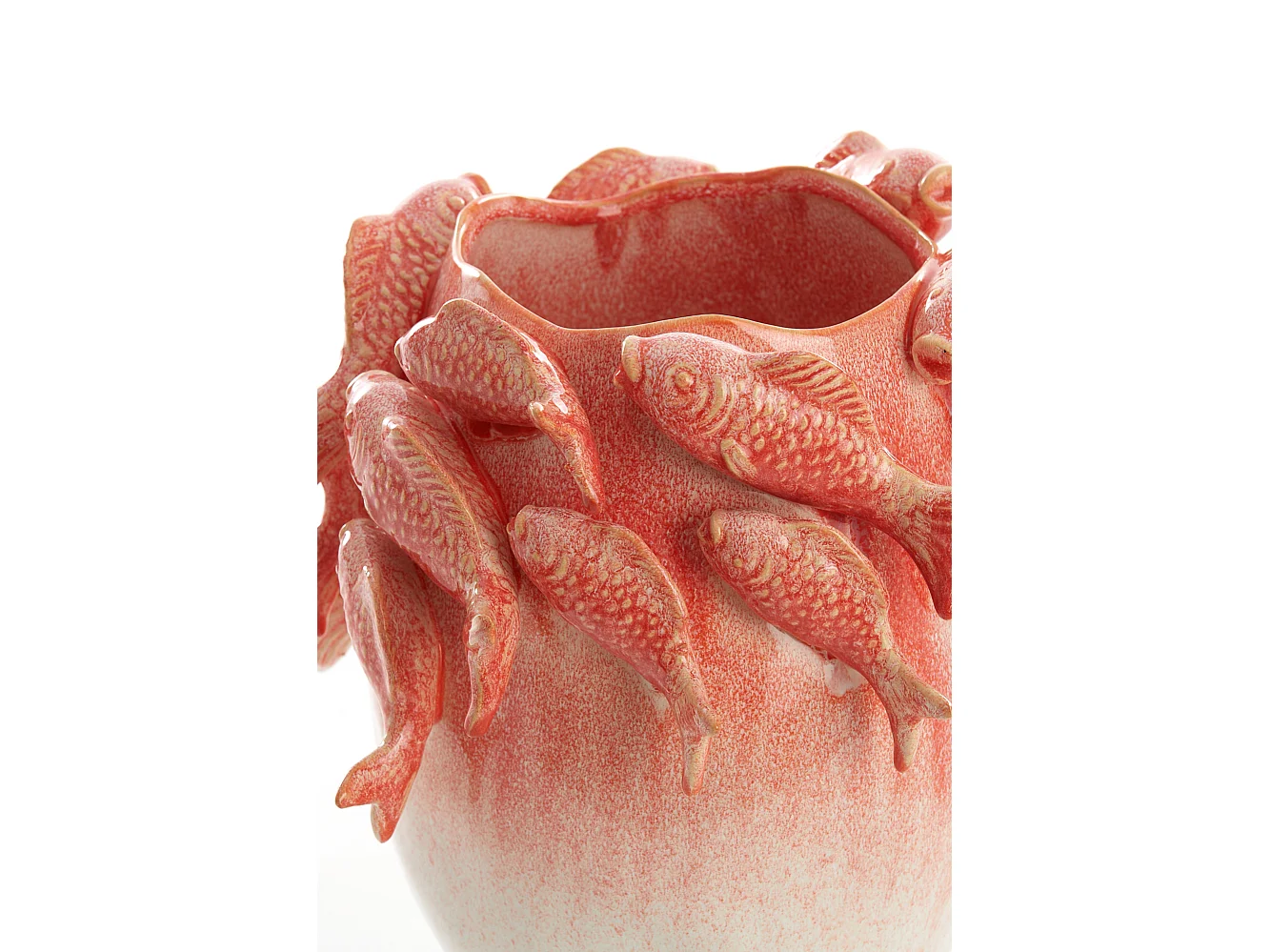 Vase FISH - 29x28,5x27cm - Rouge