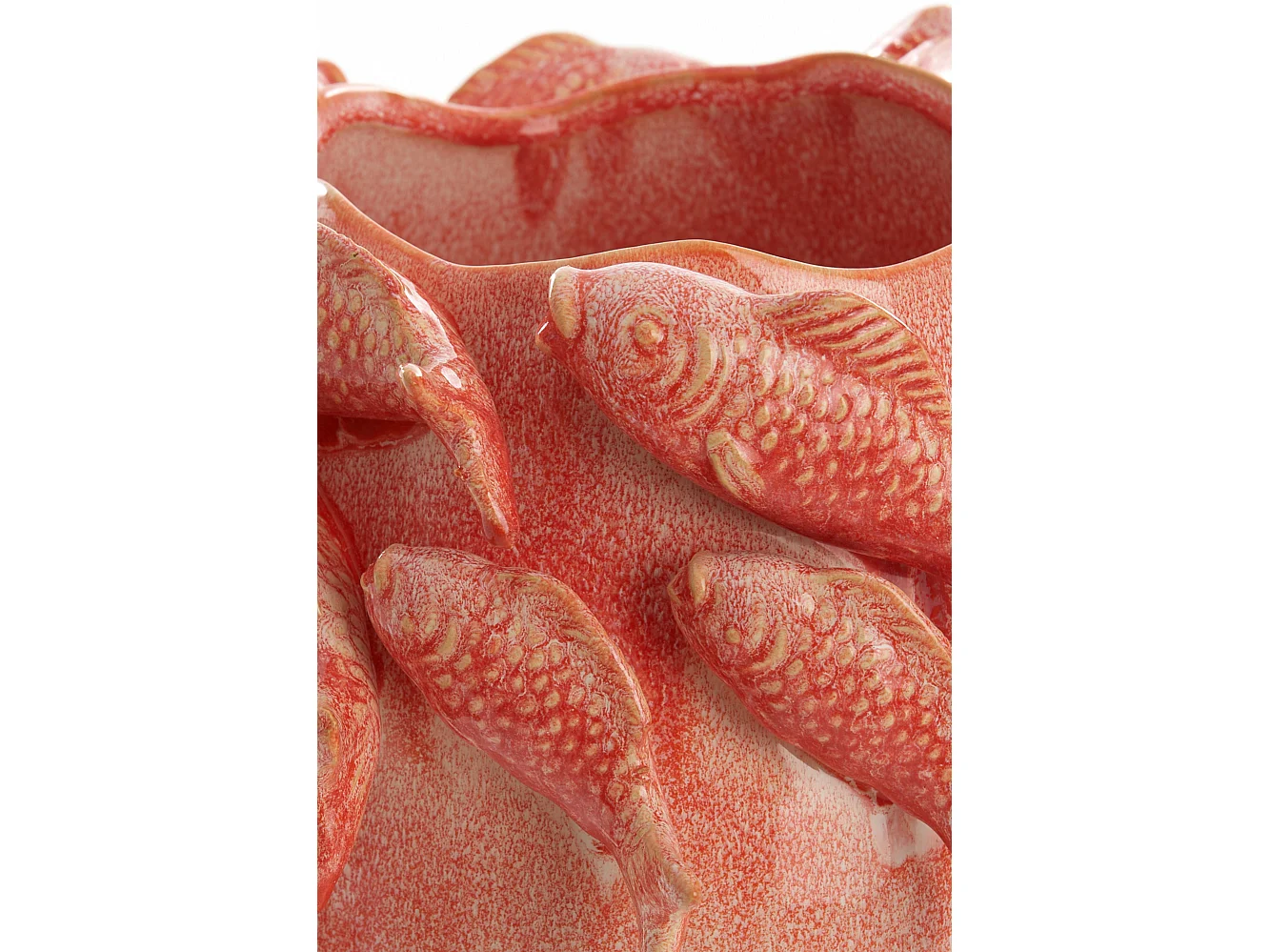 Vase FISH - 29x28,5x27cm - Rouge