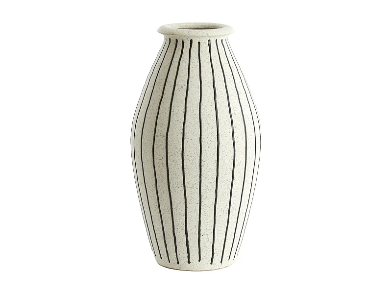 Vase DIPHU - Ø23,5x43cm - Blanc
