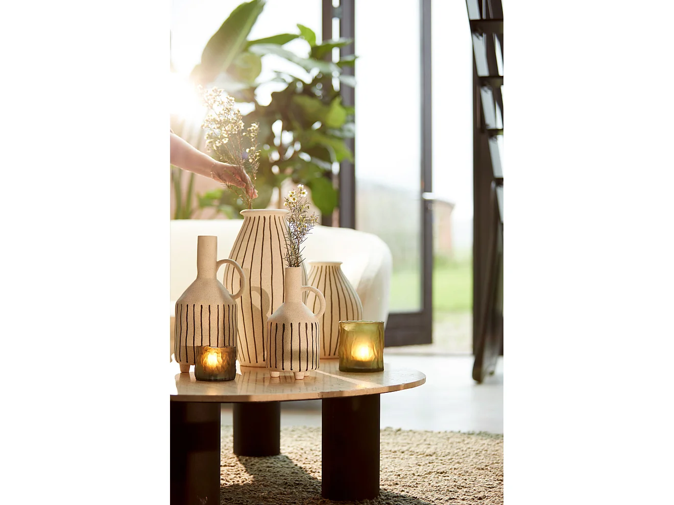 Vase DIPHU - Ø23,5x43cm - Blanc