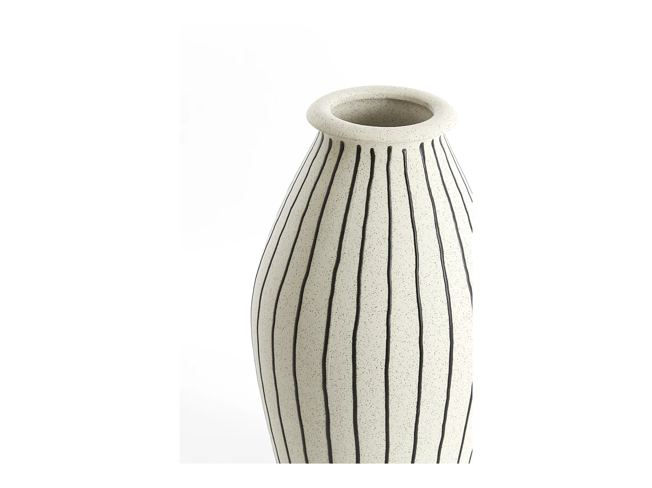 Vase DIPHU - Ø23,5x43cm - Weiß