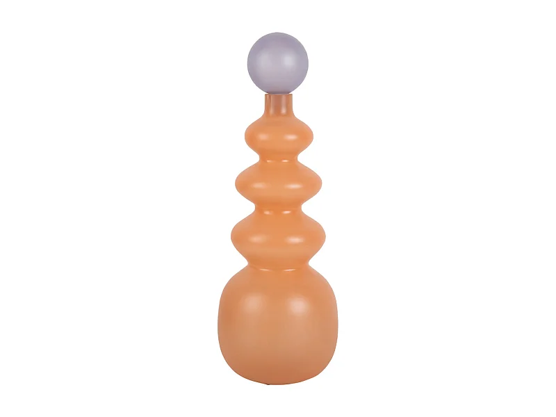 Vase Alegre Anillo Grand - Orange pêche et violet doux