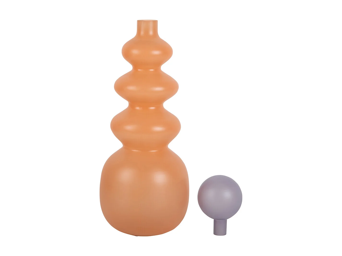 Vase Alegre Anillo Groß - Pfirsichorange & Zartviolett