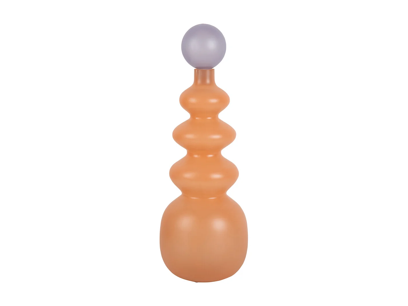 Vase Alegre Anillo Grand - Orange pêche et violet doux