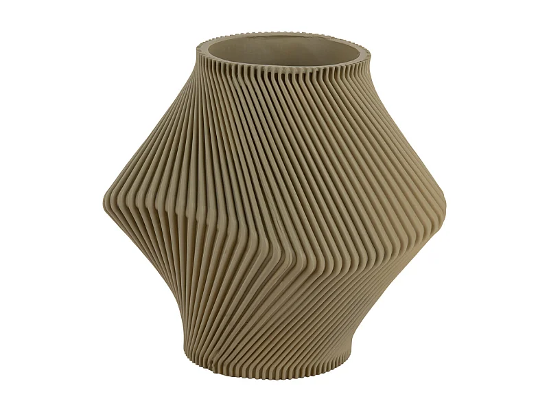 Vase Torsadé Côtes - Vert Thé