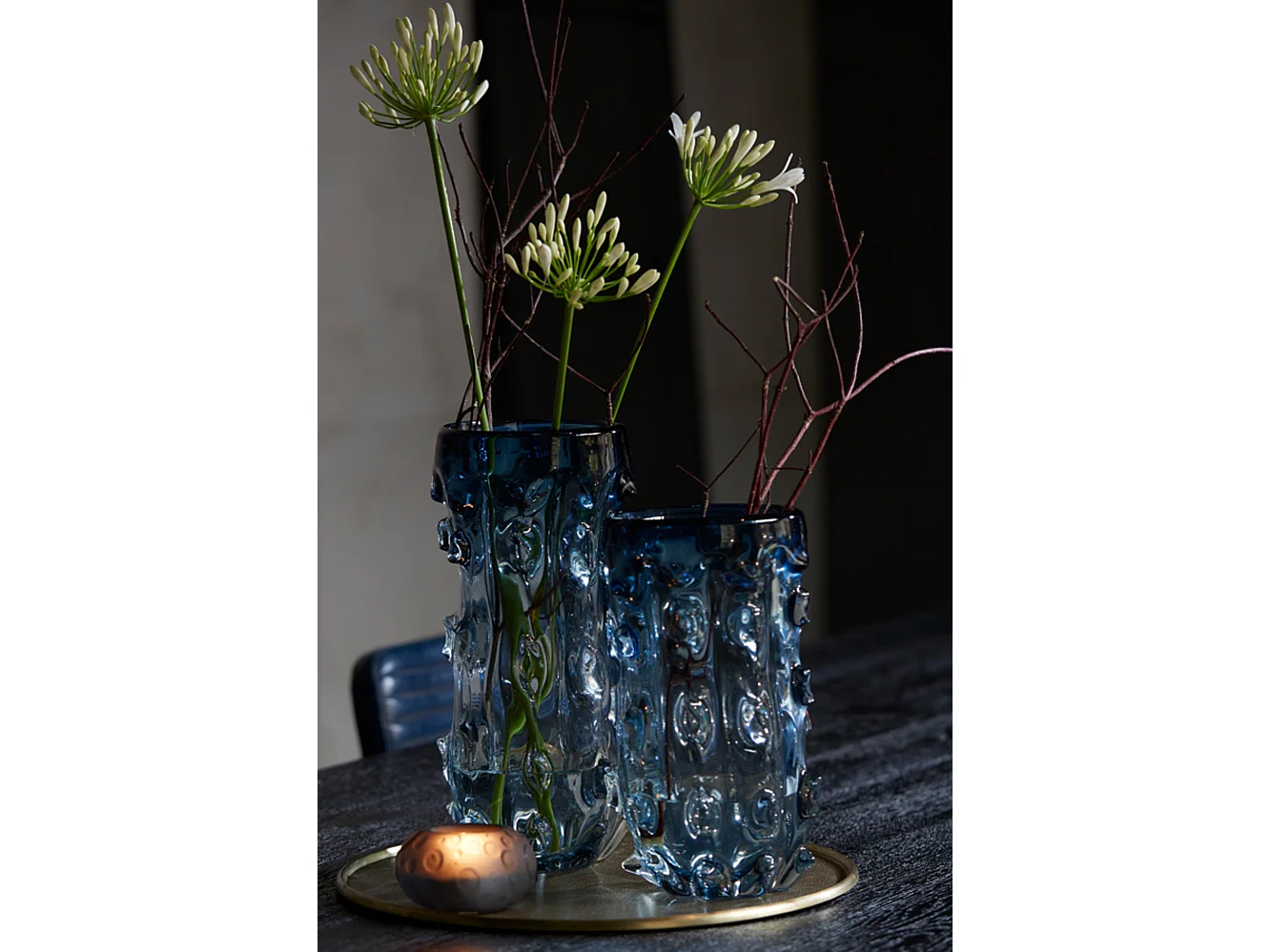 Vase TORBEN - Ø15x27,5cm - Bleu