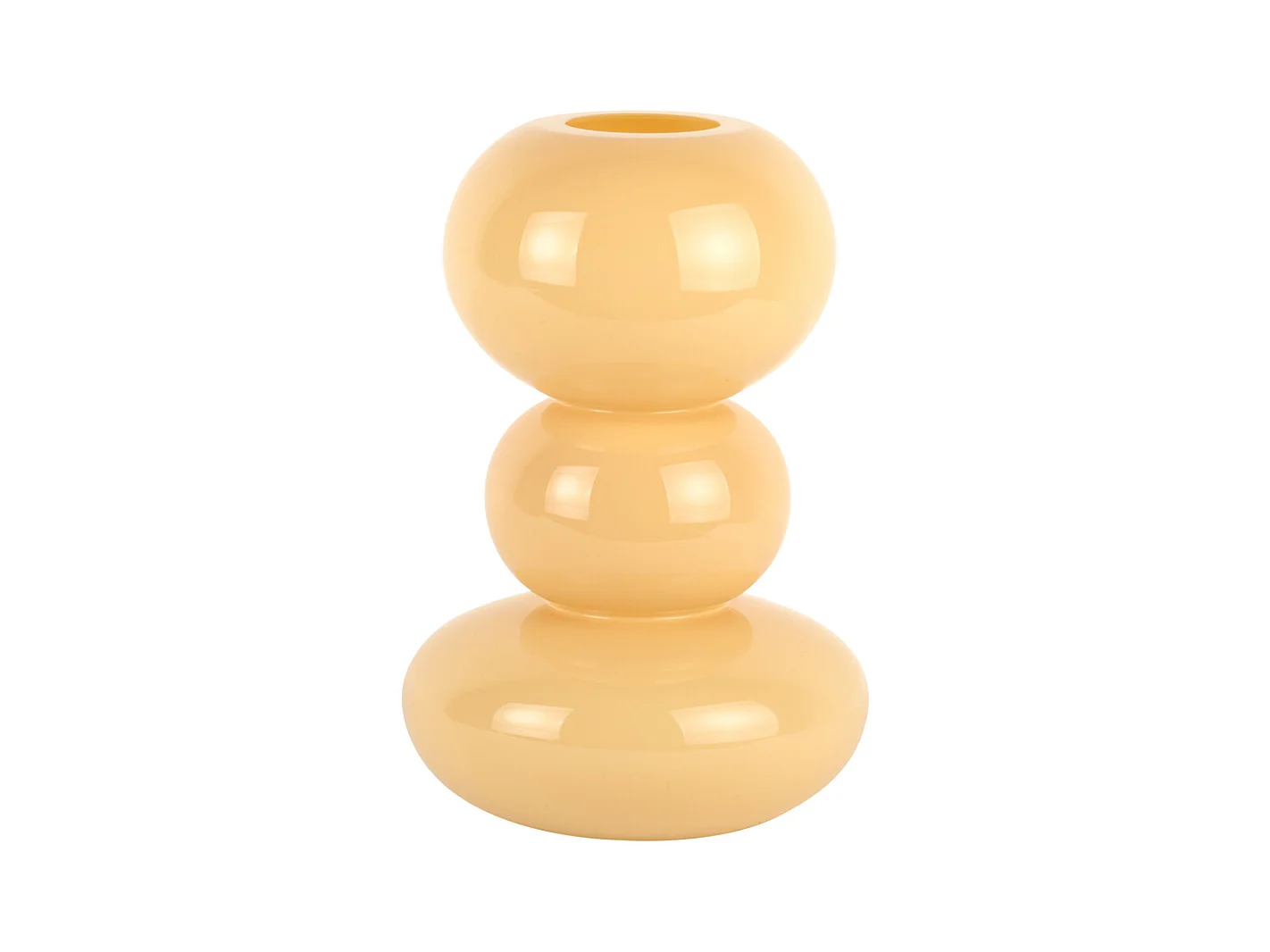 Vase Bulles en Verre Grand - Jaune Doux