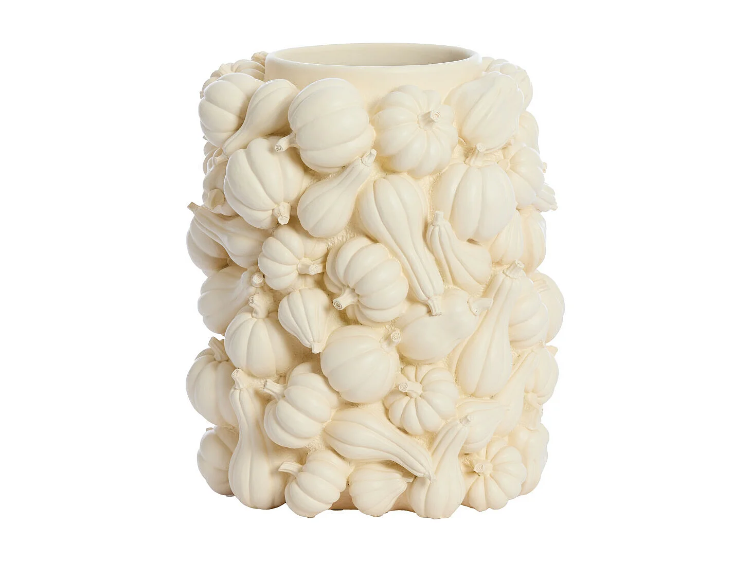 Vase CITROUILLE - Ø27,5x33cm - Blanc