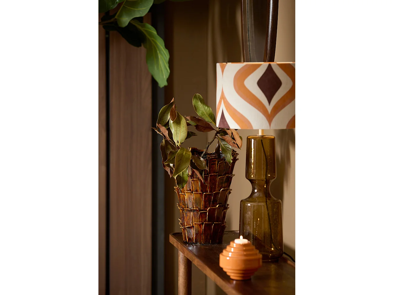 Vase BANYA - 27,5x27x34cm - Marron