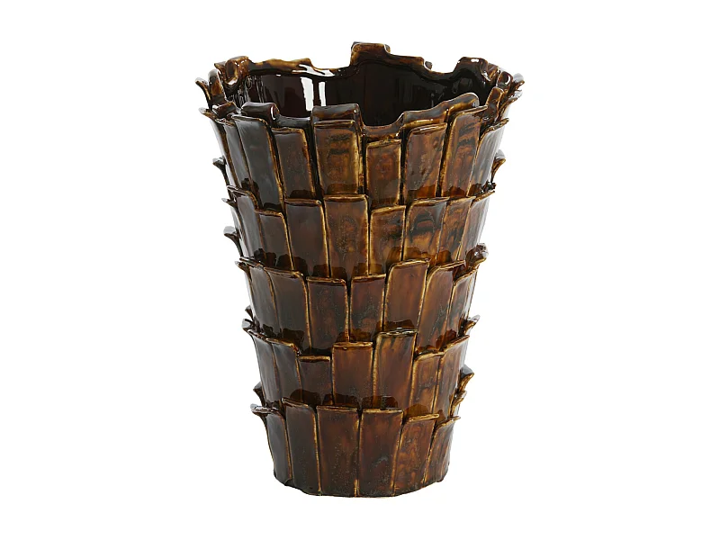 Vase BANYA - 27,5x27x34cm - Marron