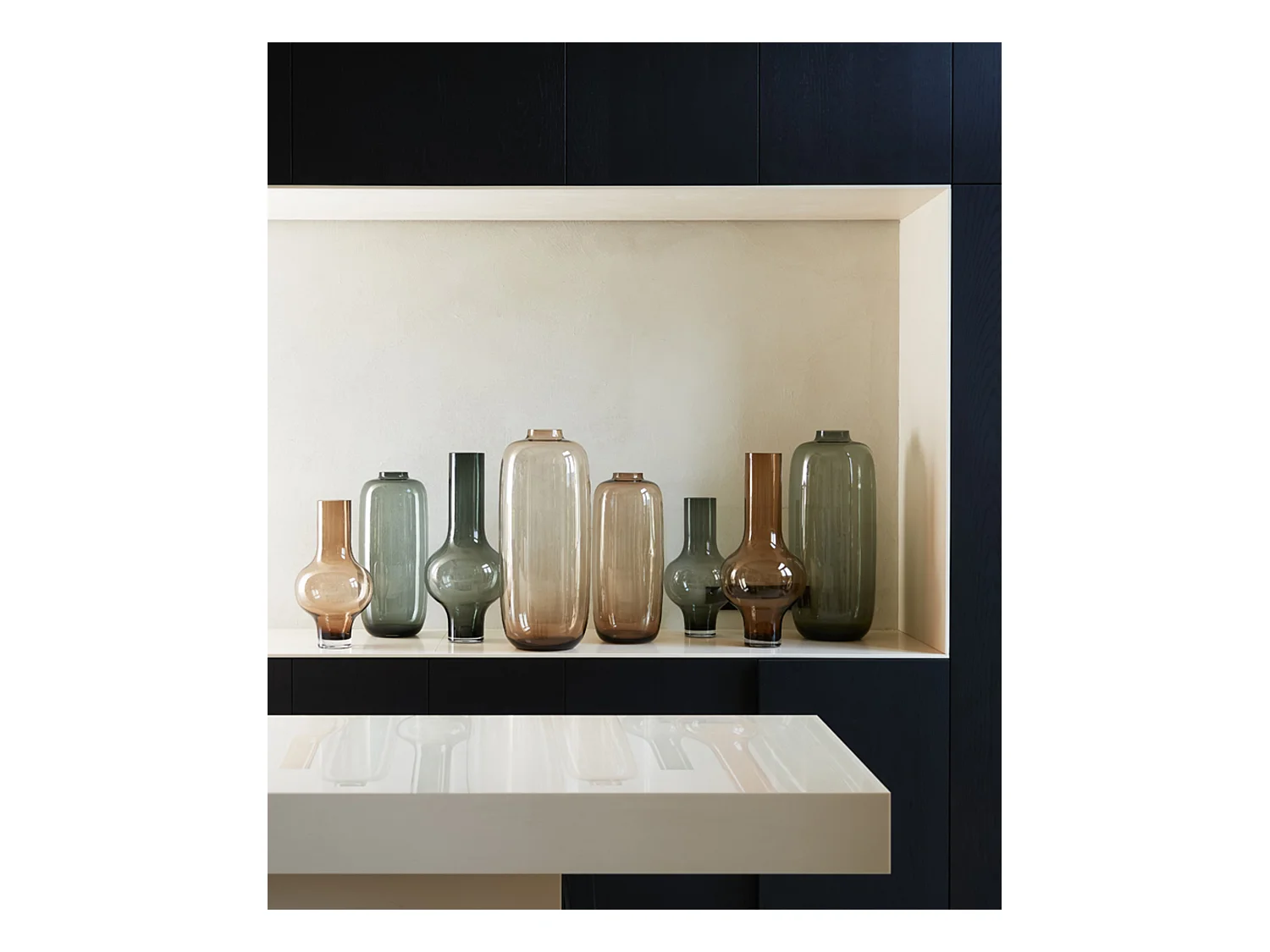 Vase KAELA - Ø25,5x47cm - Gris