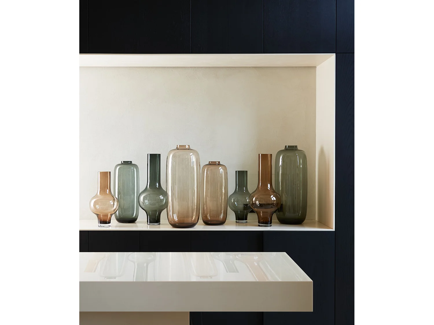 Vase KAELA - Ø25,5x47cm - Gris