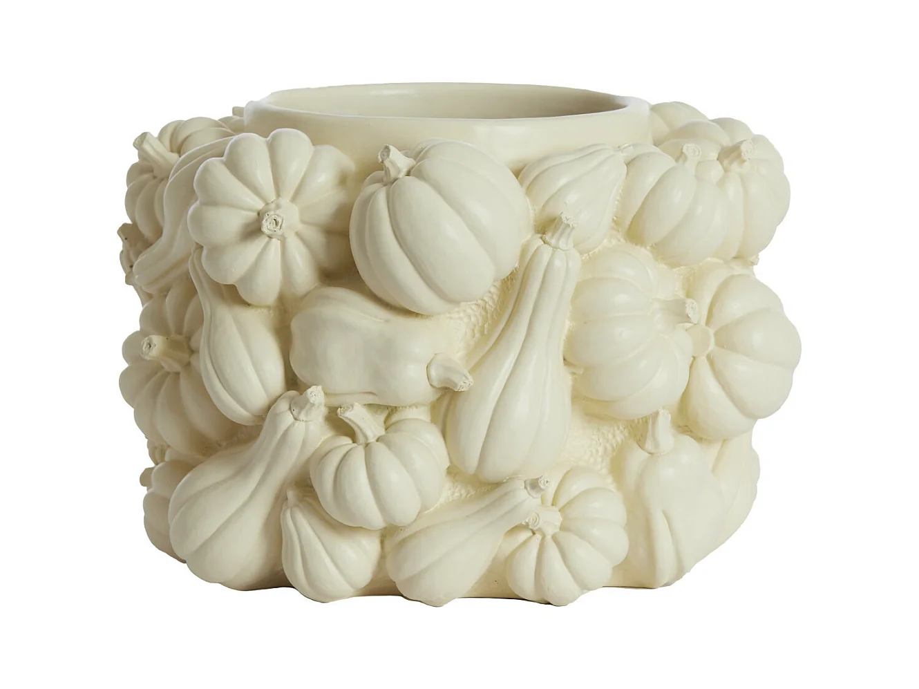 Vase CITROUILLE - Ø28x18cm - Blanc