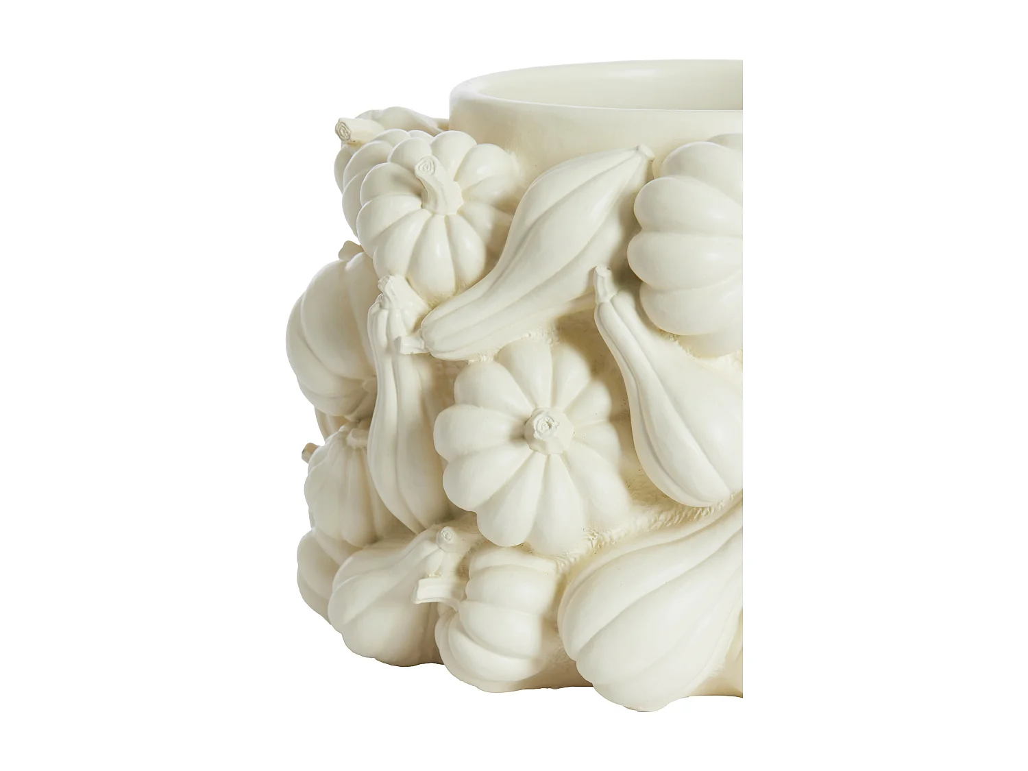 Vase CITROUILLE - Ø28x18cm - Blanc