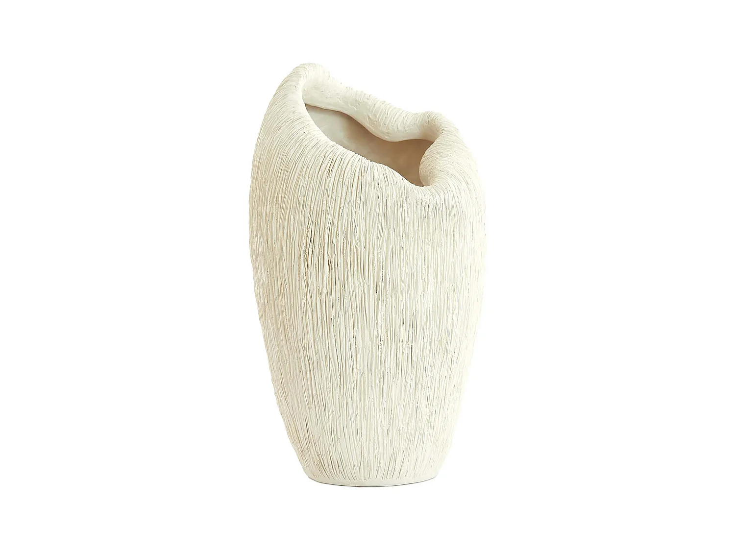 Vase DENISA - 21,5x20,5x36,5cm - Blanc