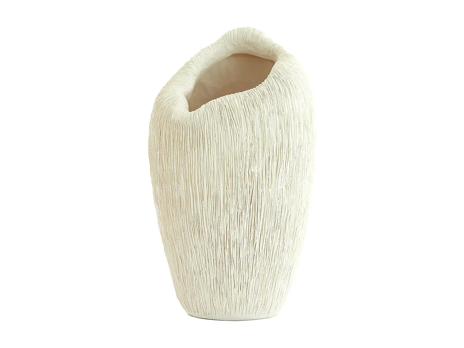 Vase DENISA - 21,5x20,5x36,5cm - Blanc