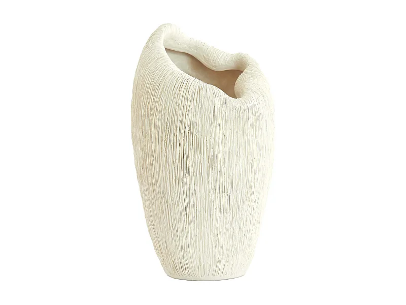 Vase DENISA - 21,5x20,5x36,5cm - Blanc