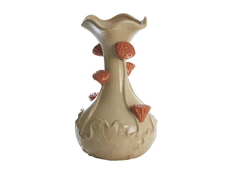 Vase ODALI - Ø24x40cm - Blanc