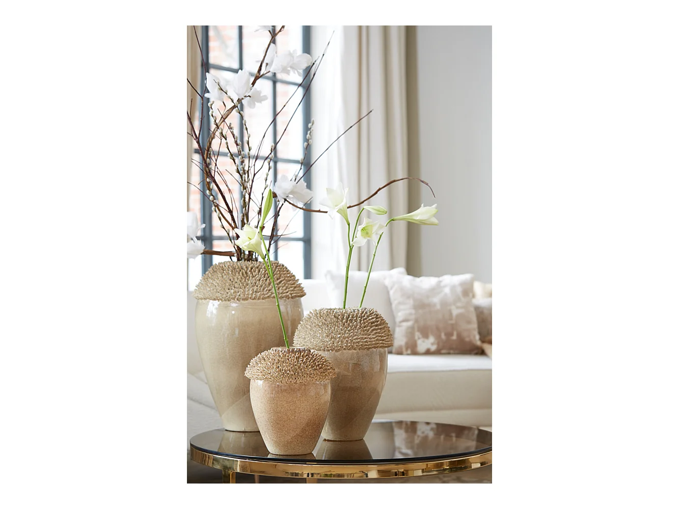 Vase SANGKU - 33x32x47,5cm - Marron