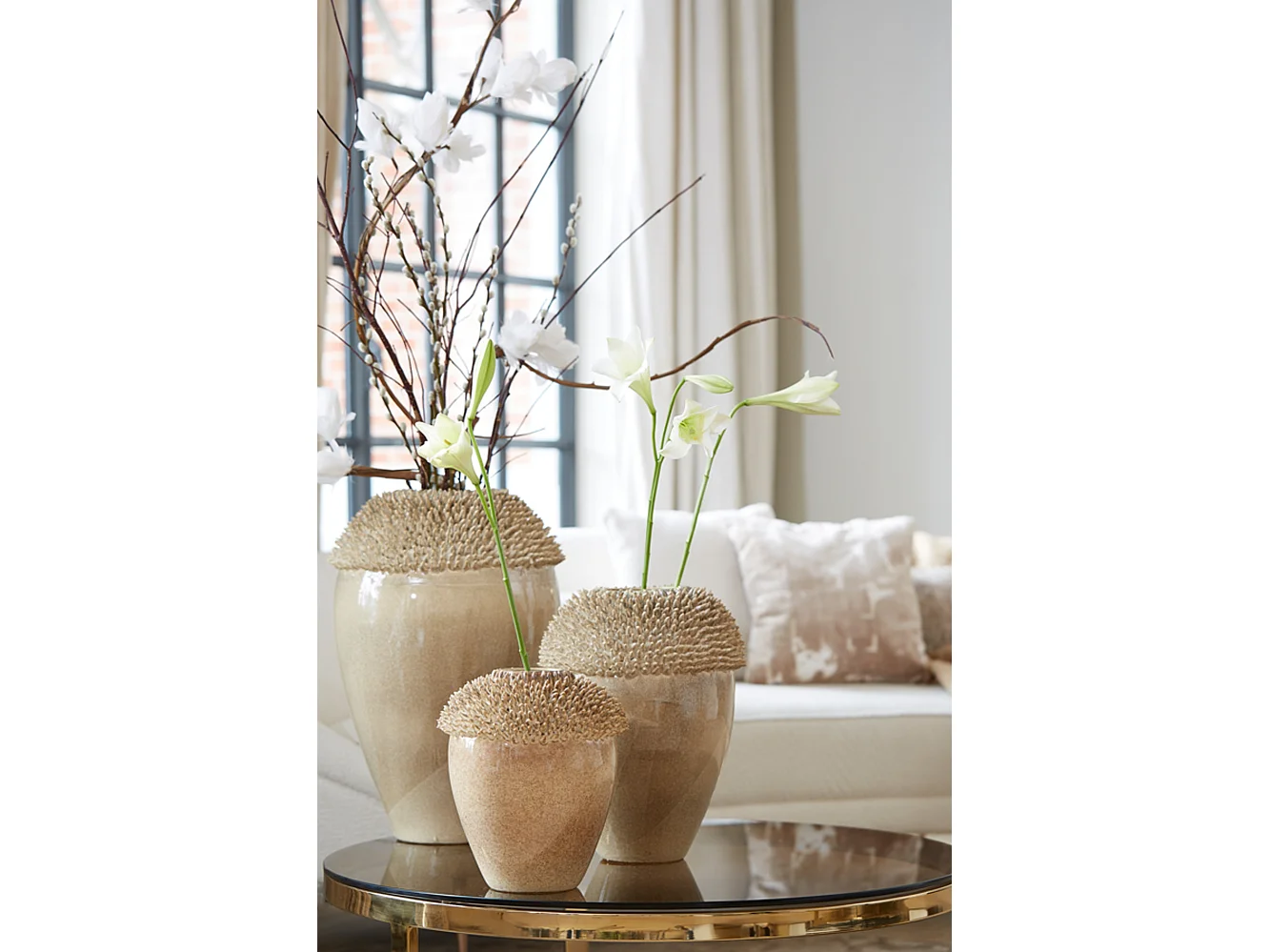 Vase SANGKU - 33x32x47,5cm - Marron