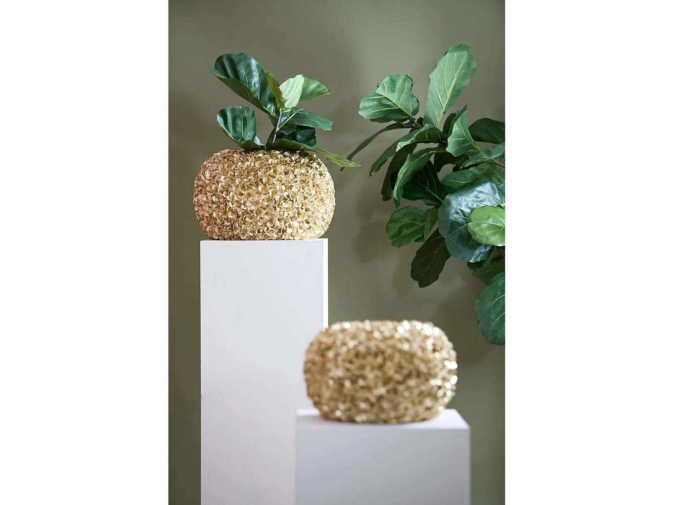 Vase PHYLIA - Ø47,5x30cm - Or