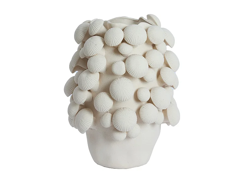 Vase PLENTZIA - Ø33,5x46cm - Weiß