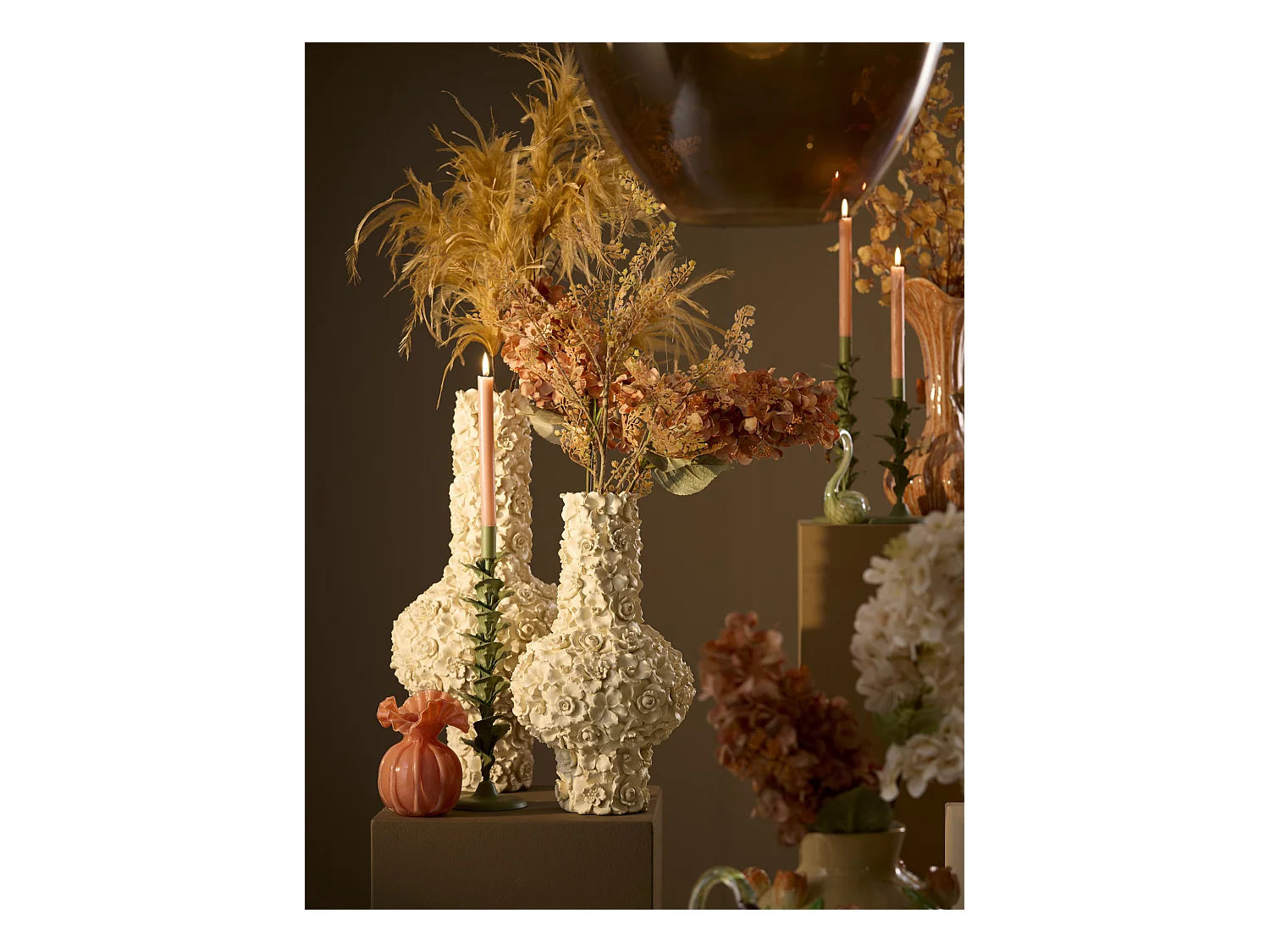 Vase GYULA - Ø27,5x46,5cm - Blanc