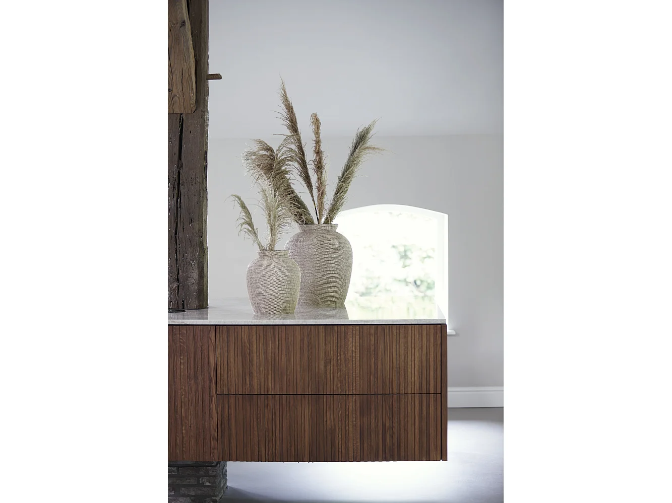 Vase VEDELLA - Ø26x28cm - Marron