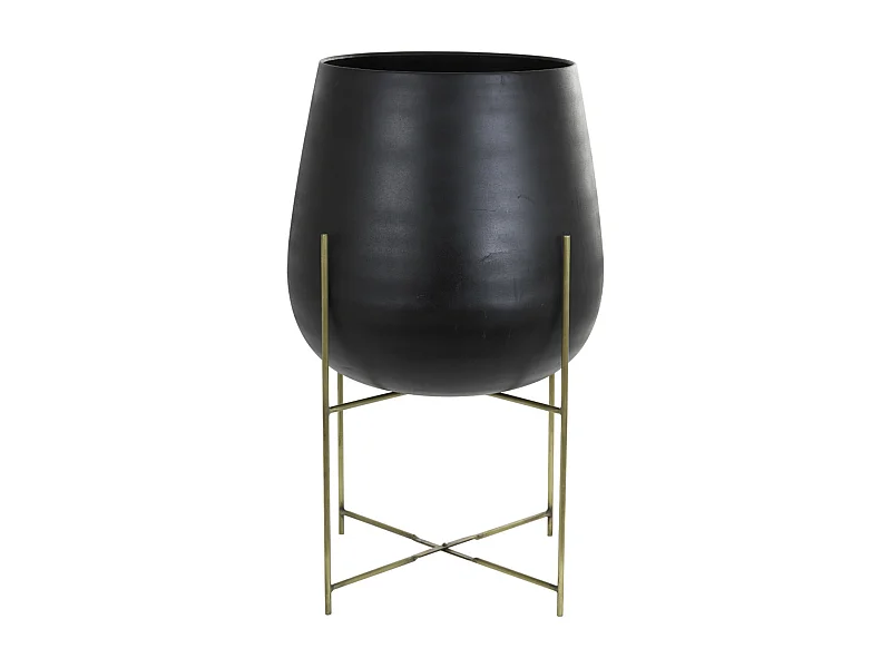 Bloempot BERTENS - Ø50x85cm - Zwart