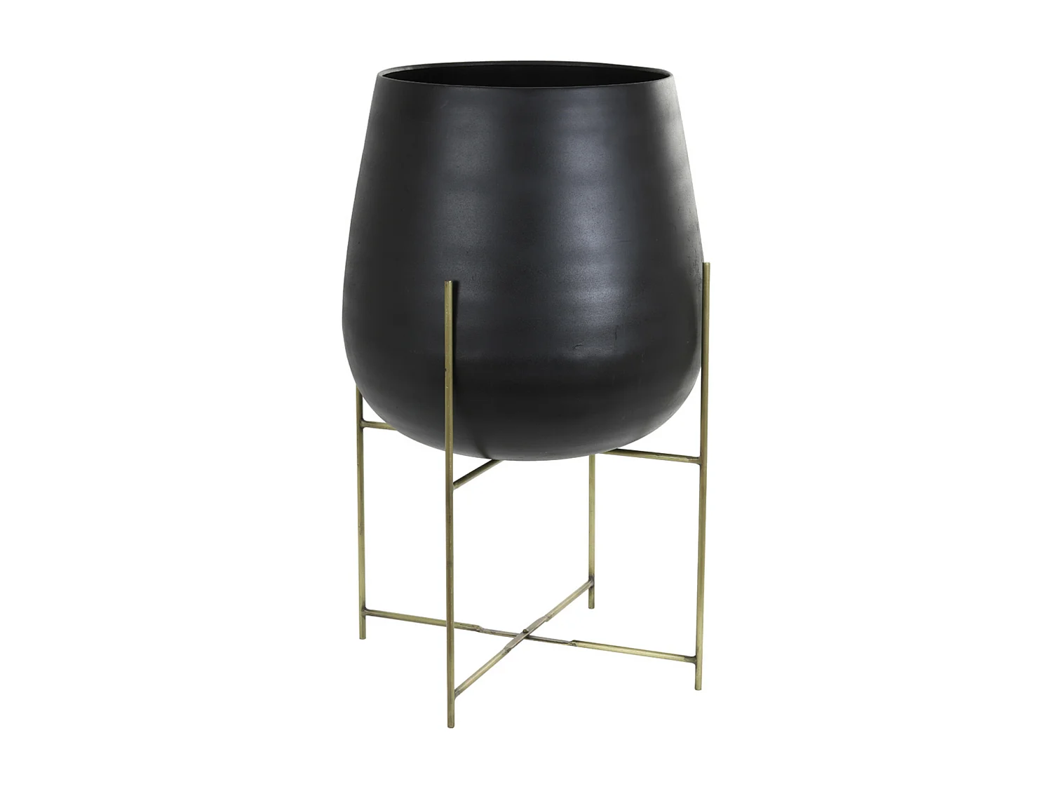 Pot de fleurs BERTENS - Ø50x85cm - Noir