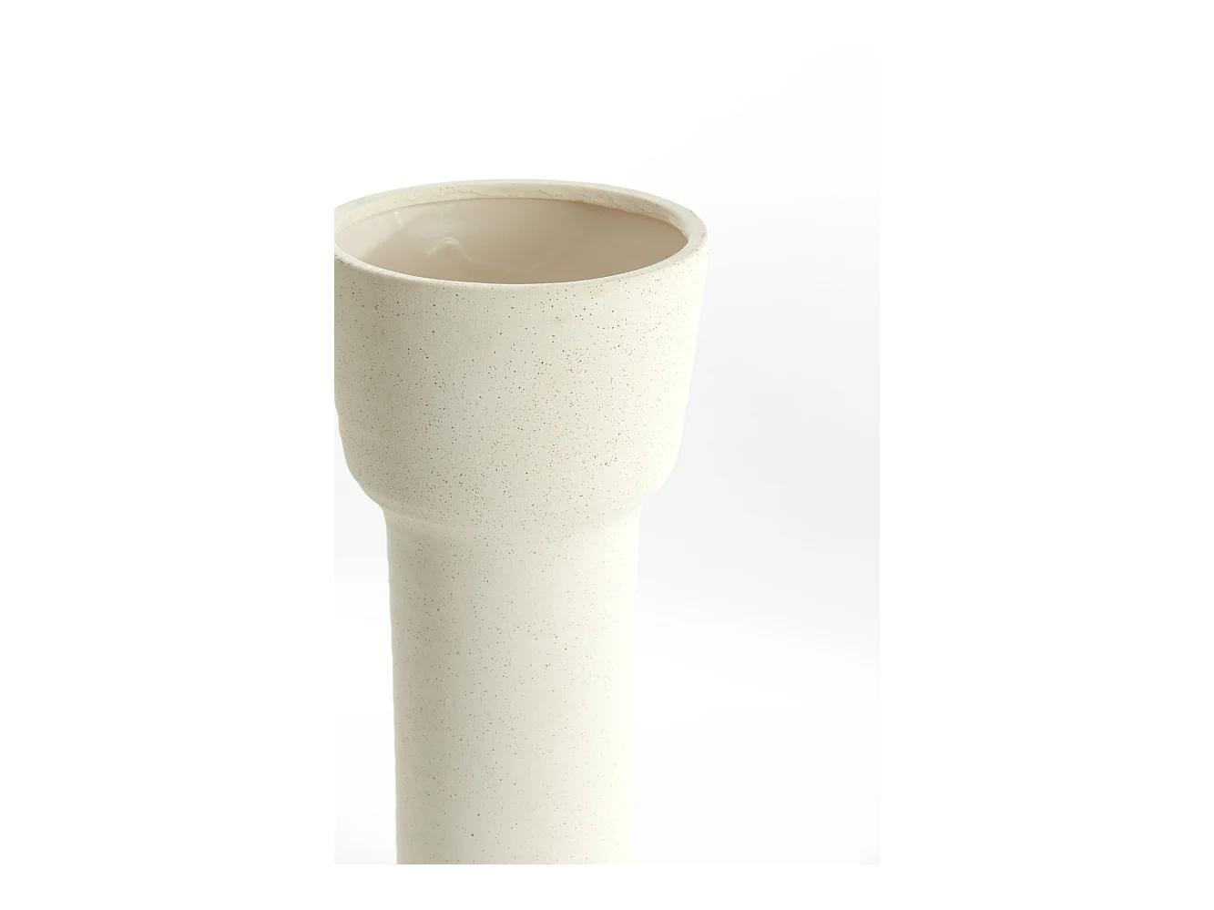 Vase ALSACIA - Ø19x38cm - Weiß