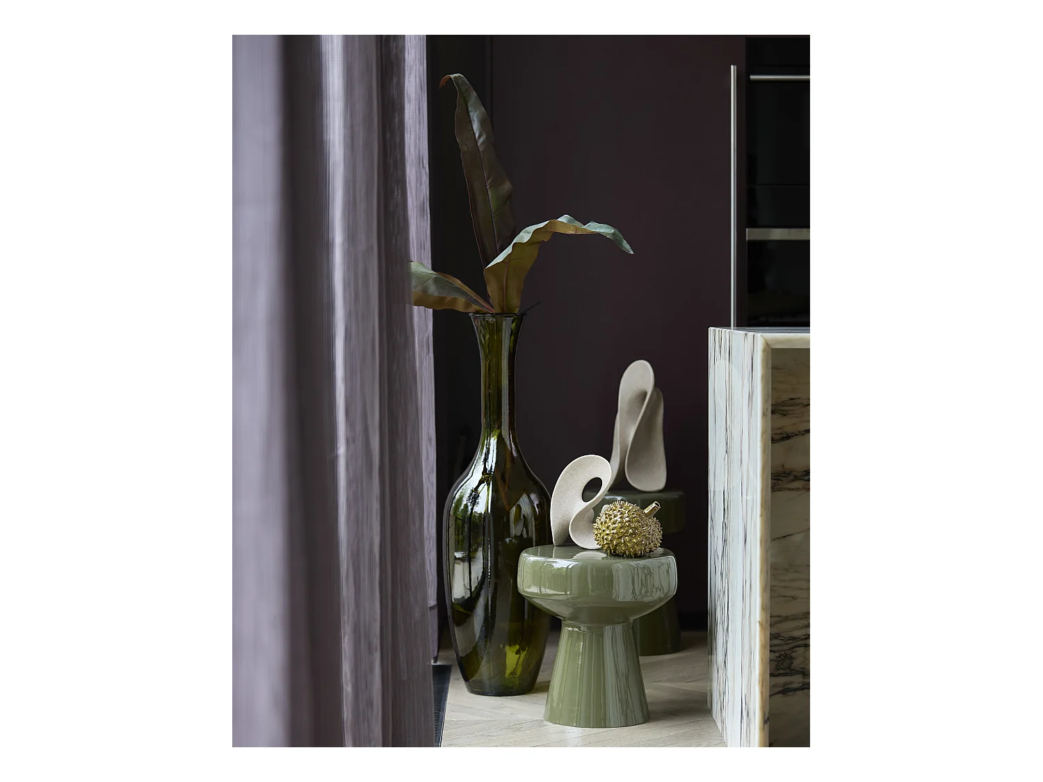 Vase IMANO - Ø30x100cm - Grün
