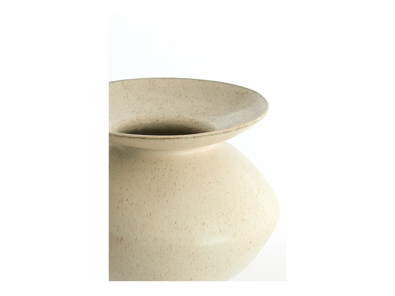 Vase AJUDA - Ø31x33,5cm - Weiß