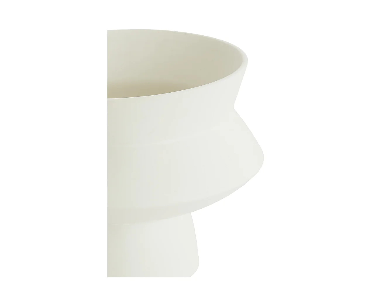 Vase VICENTO - Ø31,5x23,5cm - Weiß
