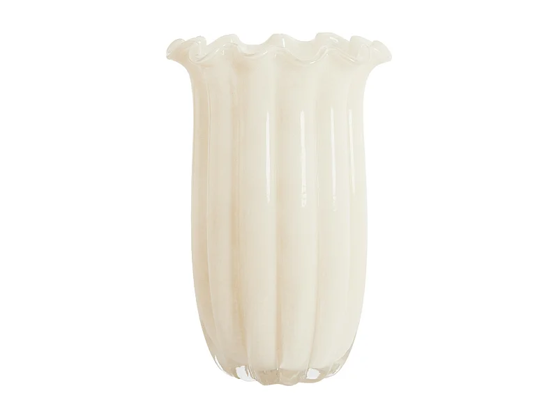 Vase SEDONA - Ø23,5x38cm - Weiß