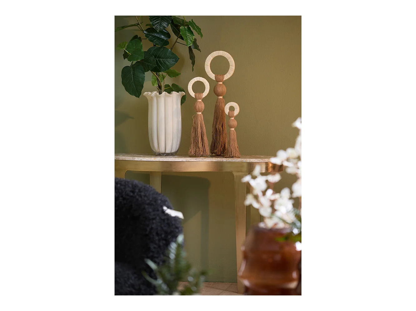 Vase SEDONA - Ø23,5x38cm - Blanc