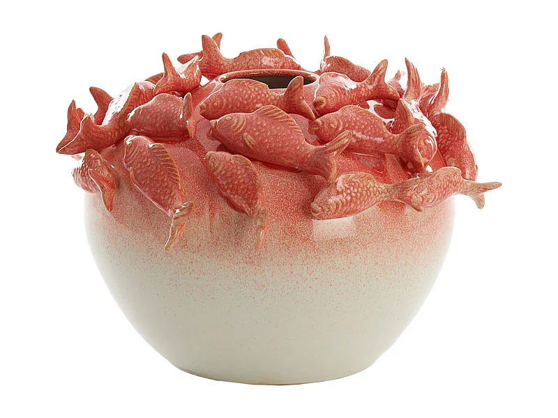 Vase FISCH - Ø40x27cm - Rot