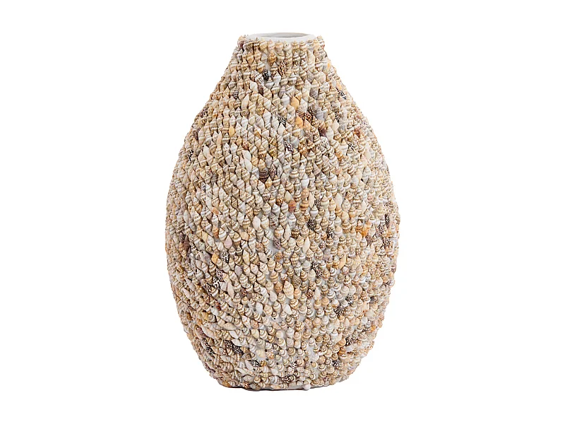 Vase SHELL - Ø19x28,5cm - Marron