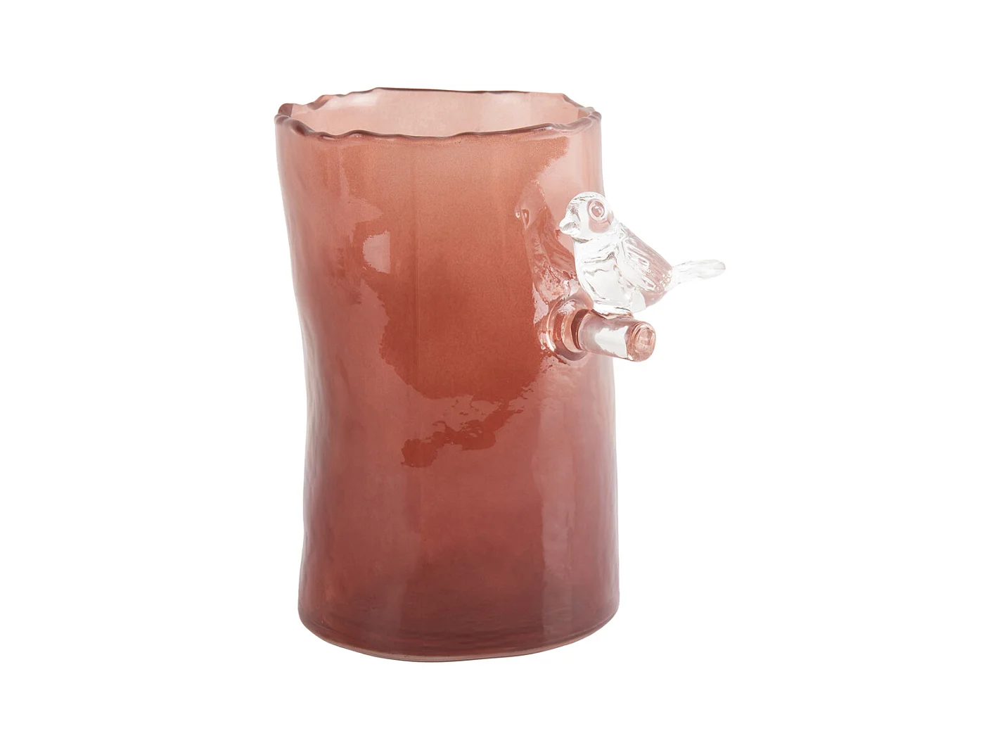 Vase Oiseau sur Branche Petit - Ocre Rouge